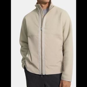 Theory Jacket Mens Small Grady Peyote Zip Polar Pumice Beige Nello Fleece Jacket